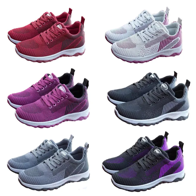 New Spring and Autumn Flying Weaving Sports Shoes للرجال والنساء ، أحذية الجري المألوفة والمتعددة الاستخدامات ، أحذية مشية مشتركة مشتركة 40