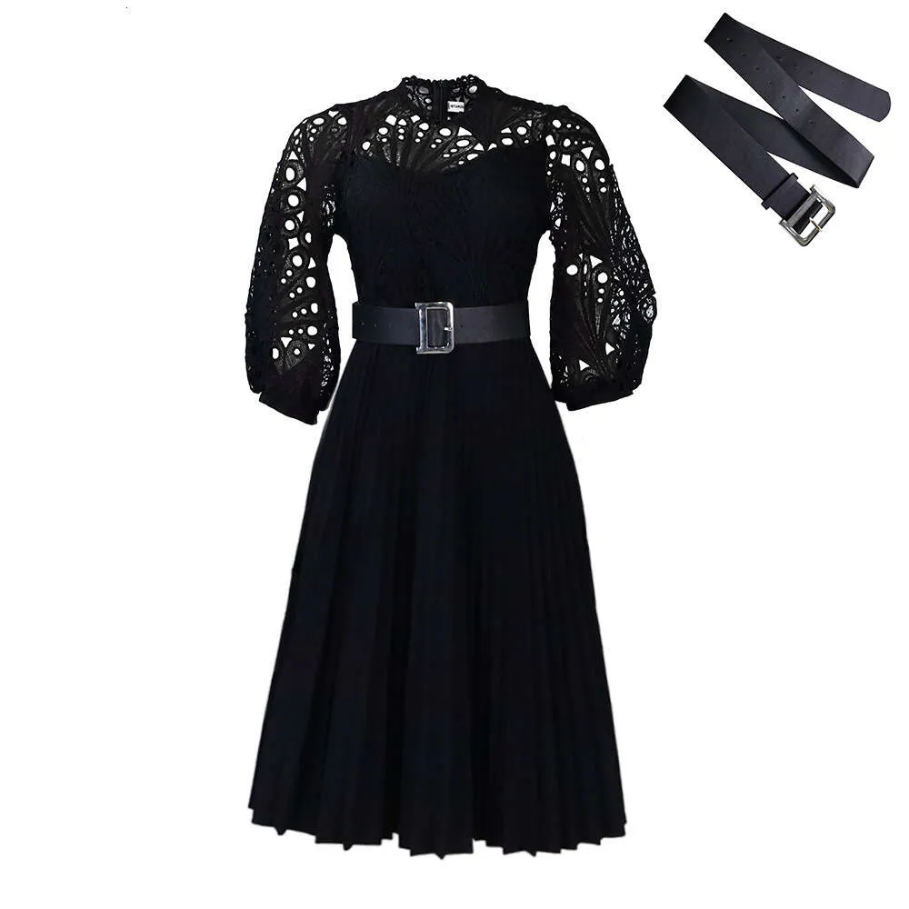 Designer-Kleid für Damen, Sommer, große Spitze, Haken, Blume, sexy, aushöhlen, Plissee-Kleid, Damen-Kleidung, Mode, Damen-Kleider, Modelle, weiße Maxi-Kleider 0JPT