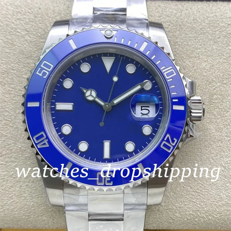 VSF Mens Watch 40mm Blue Dial Ceramic Bezel Cal 3135 Movement Automatic Mechanical 116619 Luminous Sapphire Glass Eta Diving Super Edition Sports Watches
