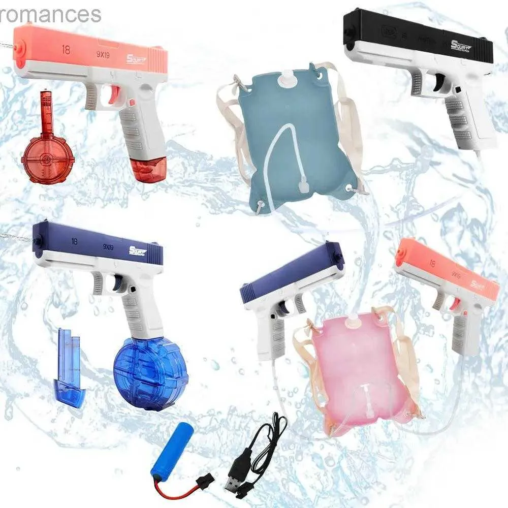 Toys Gun Toys Gun Toys Glock Electric Water Ground for Kids Summer Outdoor Beach Festival Festival Prezenty Fullautomatyczne strzelanie do pistoletu wodnego chłopięce zabawki 240307