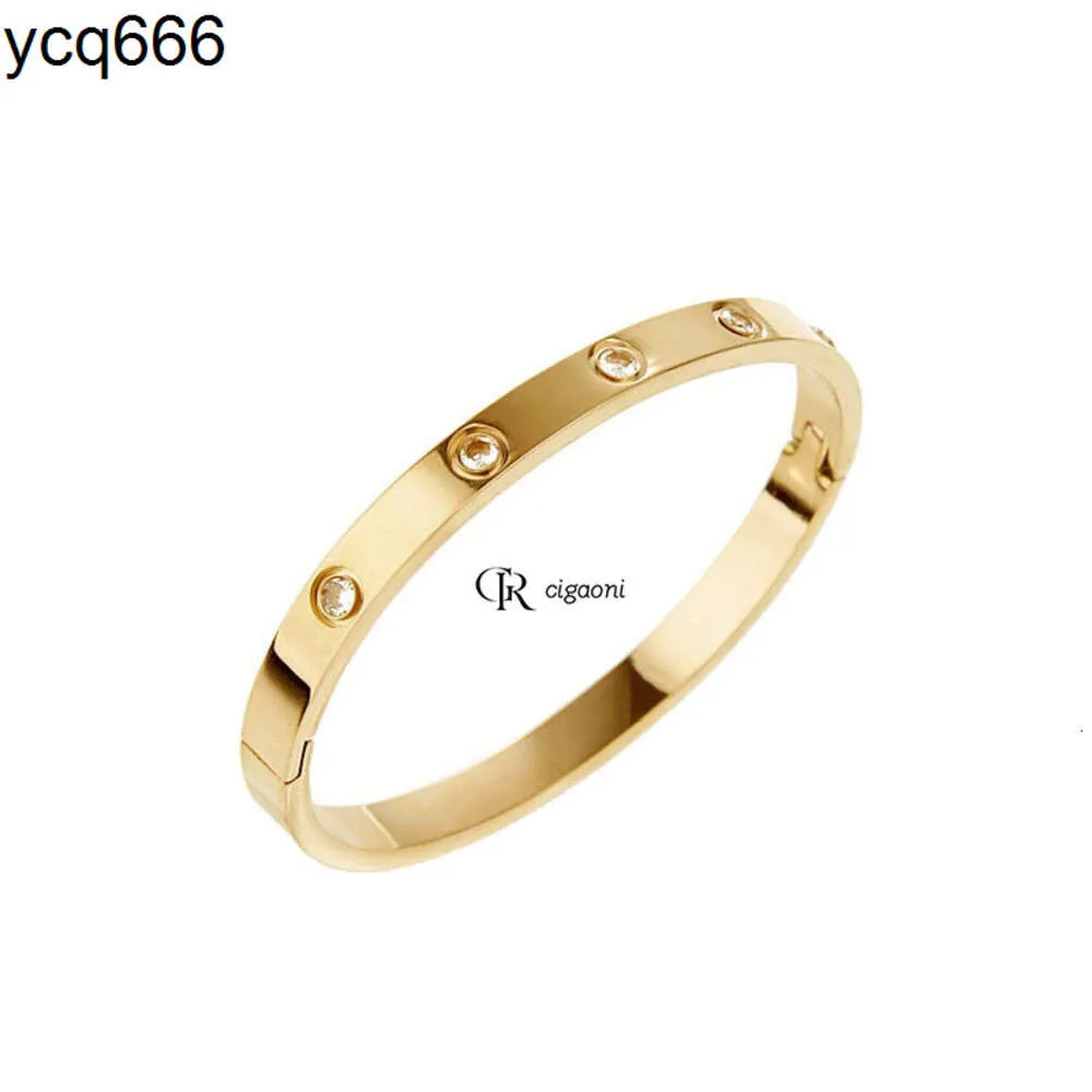 Mode 18k guld VVS rostfritt stål Moissanite smycken armband armband älskare armband smycken kvinnor utbyggbart fläckstål