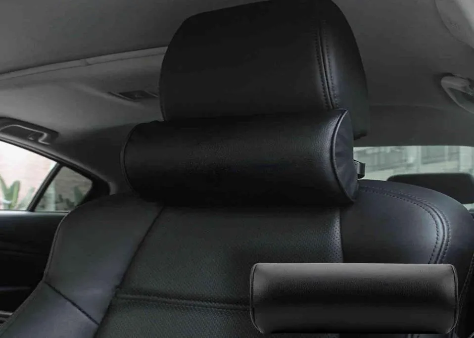 Siecinia samochodowa Poduszki Poduszki Poduszki skórzane ochrona szyi Wygodne Auto Head REST DOSUCJA BEZPIECZEŃSTWA WSPARCIE C3693747