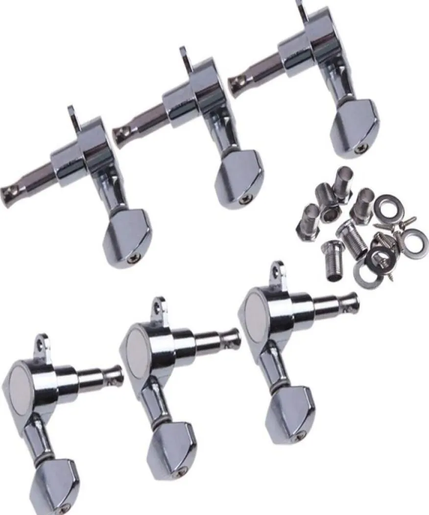 6R Direita 6L Esquerda 3L3R Afinação de cordas Pegs Tuners Artesanato Sintonizador Chrome Inline Guitar Machine Head 6R Rights9197740