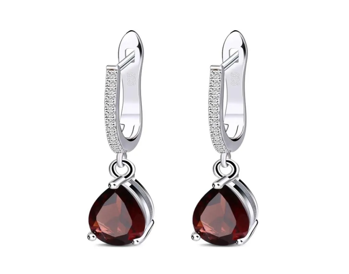 Stud Gem039S Ballet 4 31ct Oval Natural Red Garnet Gemstone Drop Earrings 925 Sterling Silver For Women Wedding Fine Jewelry 221965610