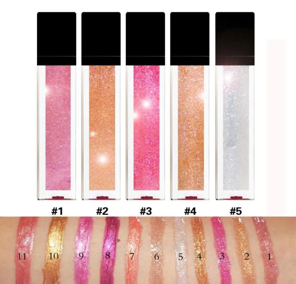 Cała błyszcząca brokat migotanie makijażu lipgloss długotrwały wilgotny błyszczący płynny szminka kosmetyki na zamówienie logo gloss7991657