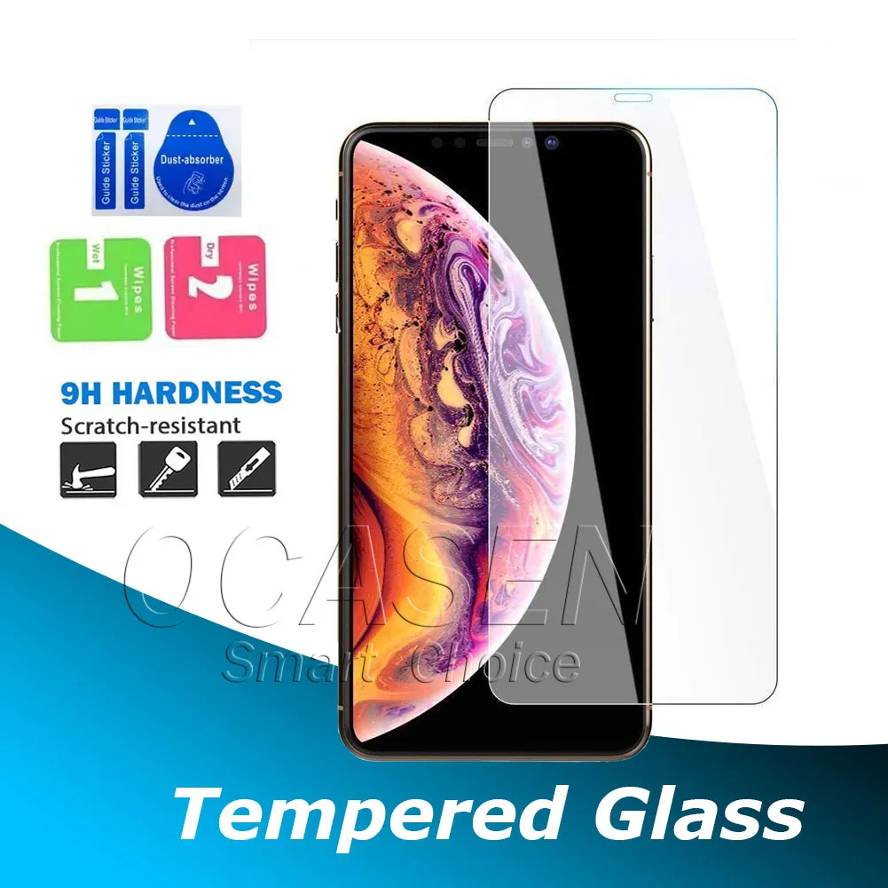 Premium AA Temperted Glass Screen Protector dla iPhone'a 15 14 13 12 Mini 11 Pro Max XR Xs X 6 7 8 Plus Samsung S21FE S20FE A52 A51 A11 A21 A71 A12 A13 A32 A04 A04E A15 0,3 mm 2,5d 9H 9H 9H