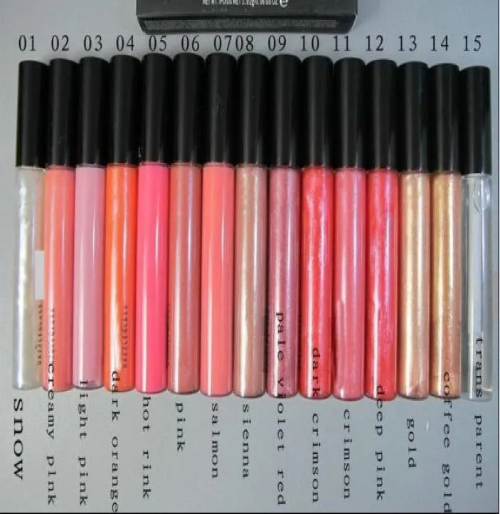 DHL Ny makeup toppkvalitet 15 färg dazz lipgloss med engelska namn 192g4834605