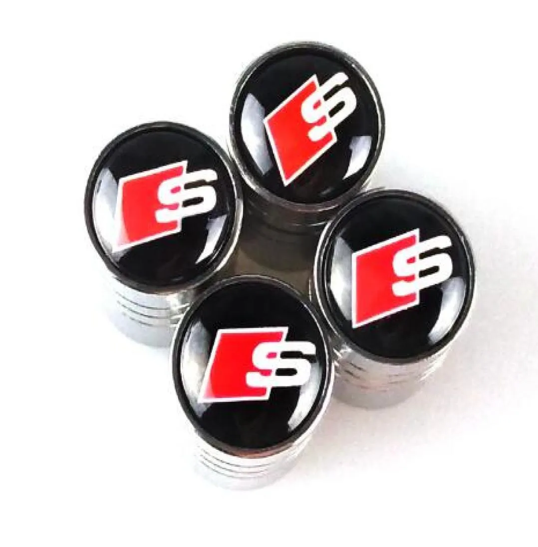 Car Styling Car Sticker Valve caps Fit For SLine A1 A3 A4 B6 B8 B5 B7 S Line A5 A6 C5 C6 A7 TT Auto Accessories Car-Styling 4pcs4090016