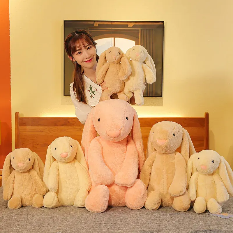 30 CM Rabbit Plush Toys With Long Ears Rabbit Stuffed Animals Dolls Sleeping Pillow Easter Gift For Girl LT0018