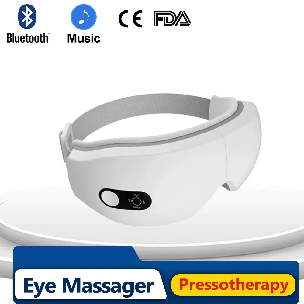 Pressoterapi Eye Massager Double Airbag Strong Vibration Massage Instrument Compress Relieve Dry Help Sleep 240305