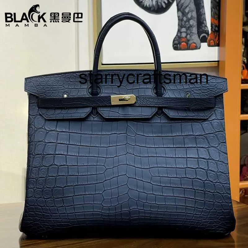 Äkta läderhandväska LBLACK Crocodile Skin Mist Face Plus Size 40 Pack Handbag High End Luxury