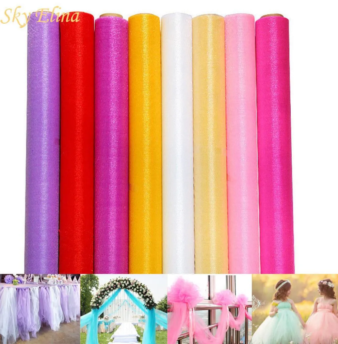 48cmx5m Tulle Roll Crystal Fabric Organza Tulle Roll Spool Wedding Decoration Birthday Party Kids Baby Shower 7zsh015a1 C190417014624408