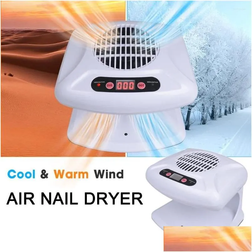 Sèche-ongles Sèche-Air Manucure Ventilateur Avec Capteur Matique Chaud Vent Frais Souffleur Pour Polonais Lampe À Durcissement Rapide 300W Livraison Directe Dhyh0