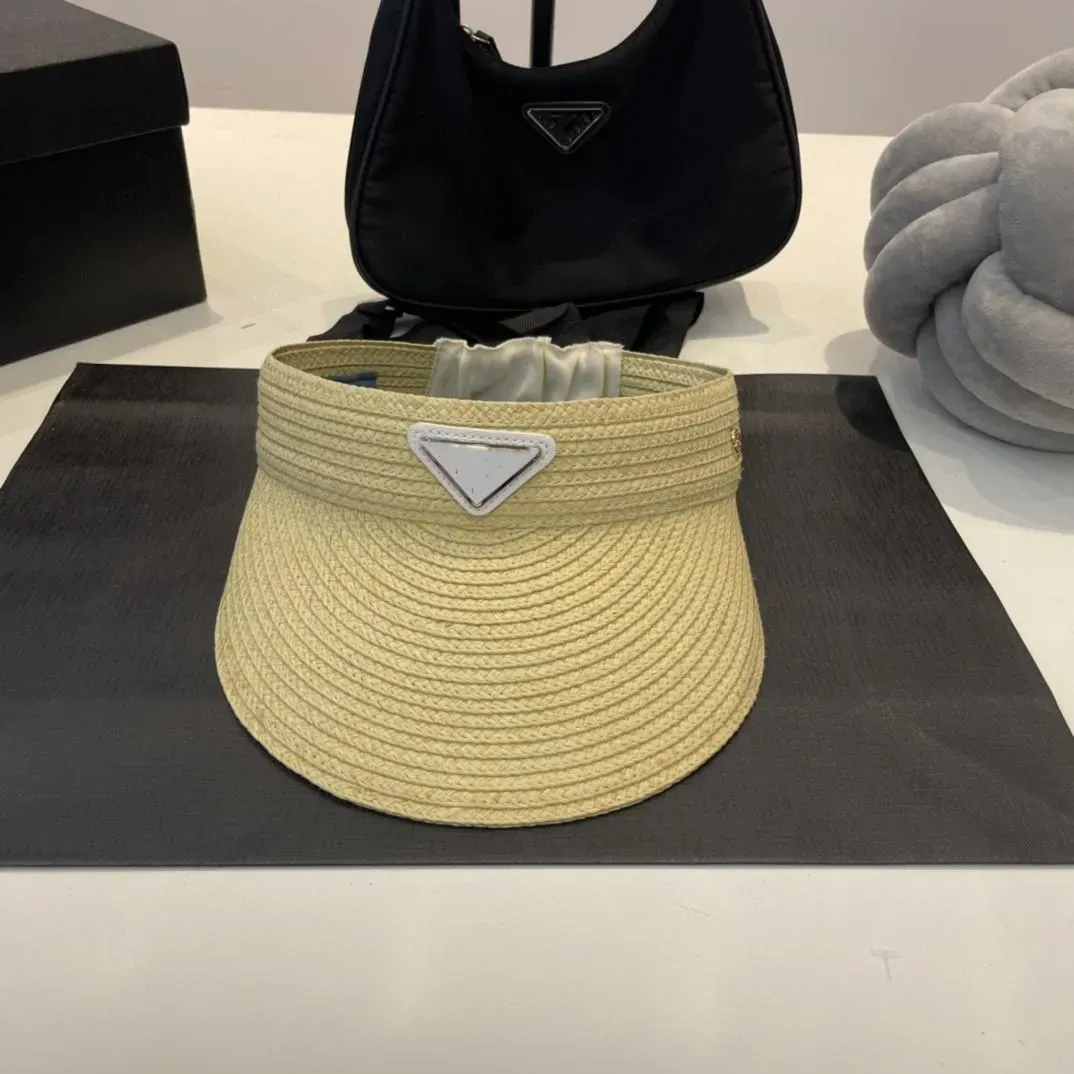 2023 Designer Straw Hat for Men Women Hollowt Top Hat Wysokiej jakości męskie i damskie damskie wizjerze słoneczne