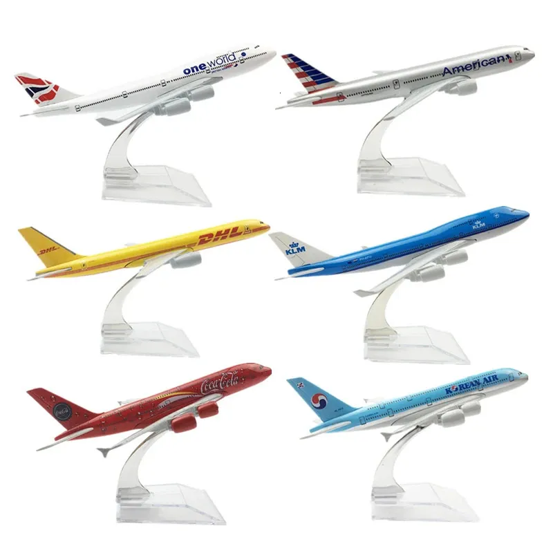 16 cm Airbus A320 A330 A350 A380 Boeing B737 B747 B777 B787 samolotki Model Diecast Aircraft Toys Model Diving Dift 240307