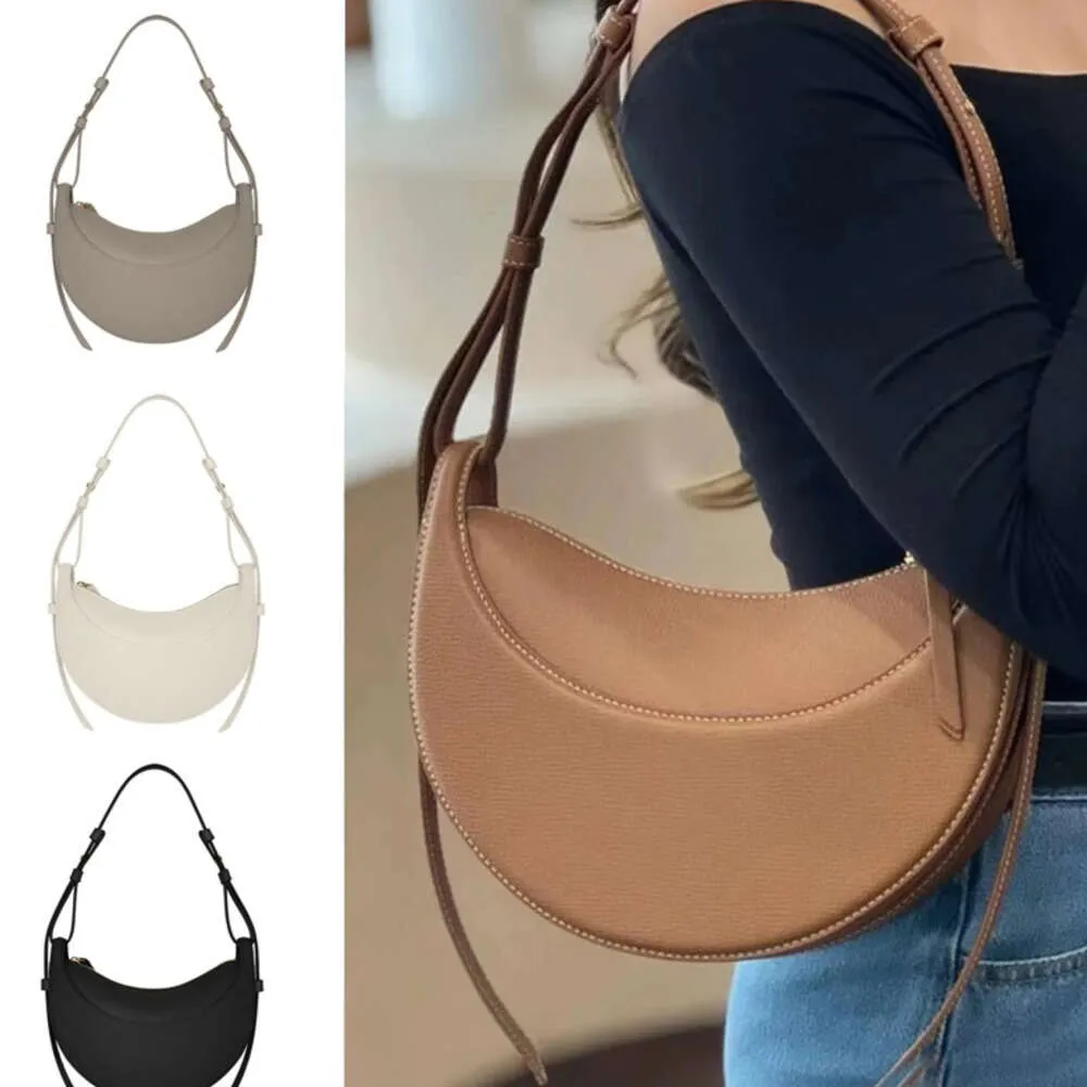 Numero Dix Luxurys axelväska Kvinnor Designer Bag Half Moon Tote Crossbody Bag Fashion Paris Handväskor Baguette Zip Hobo Purse Smooth Calf Leather Paty 0