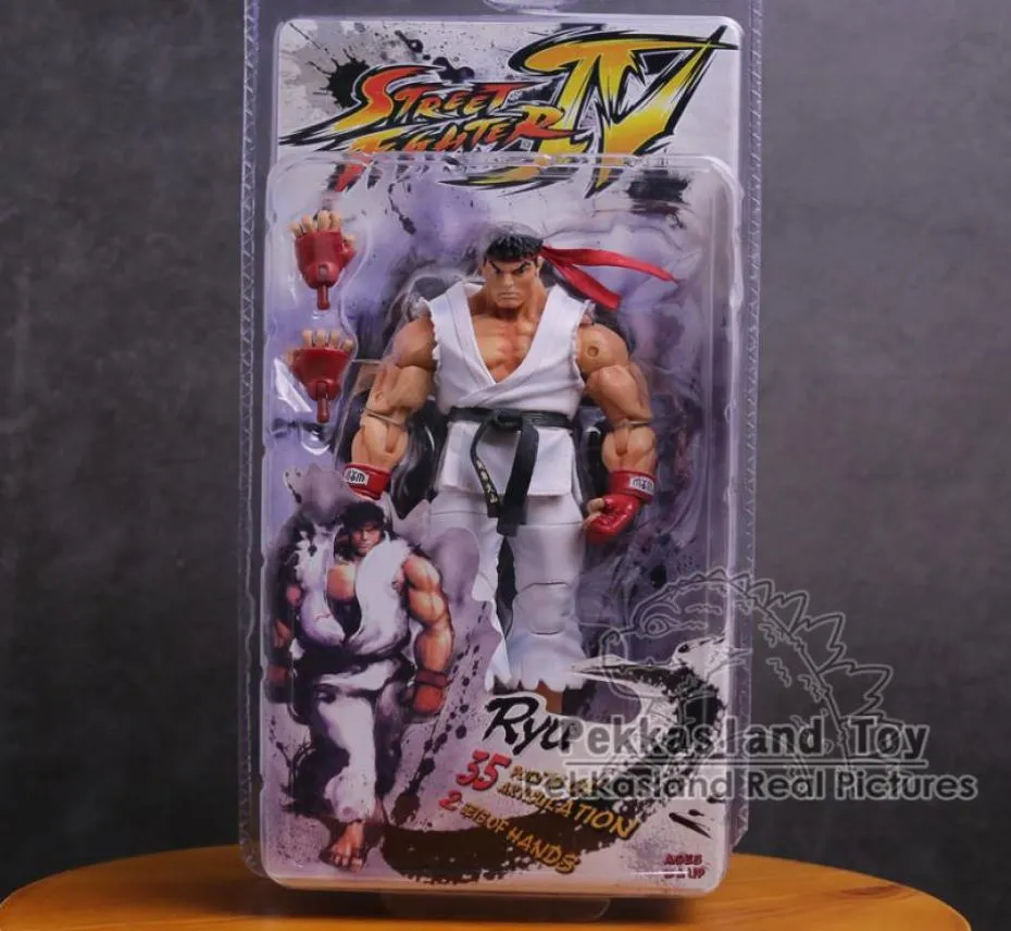 NECA Street Fighter Ken Ryu Guile PVC Figura kolekcjonerska Model Kolekcjonowania 18cm C190415012482085