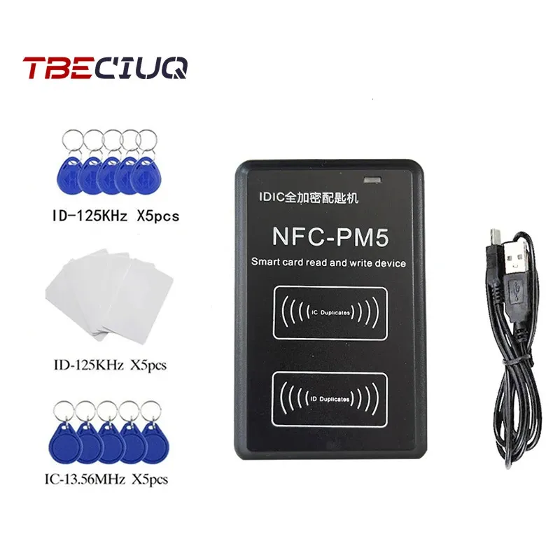 NFCPM5 암호화 디코딩 중복기 RFID 카드 리더 S50 UID 스마트 칩 태그 작성자 125KHz 1356MHz 주파수 복사기 240227