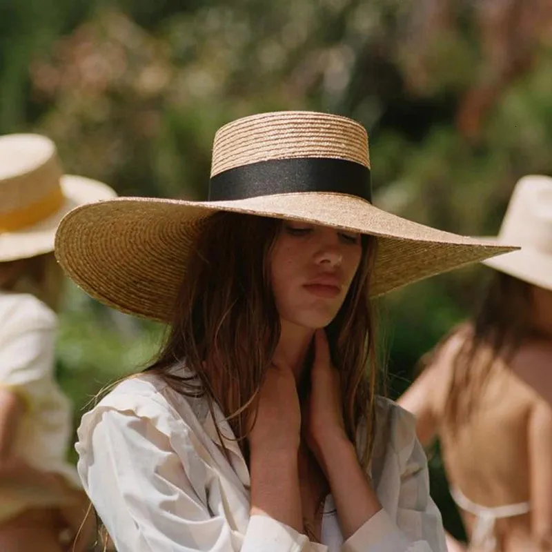 Wide Brim Sun Hat For Women, Cotton Fitted Beach Hat... From  display picture 3