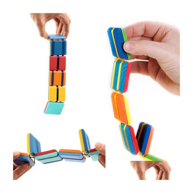 Dekompressionsleksak 2021 o Colorf Flap Ladder Change Visual Illusion Novelty Childrens fidget Gift Drop Delivery Toys Toys GAG DHKLF