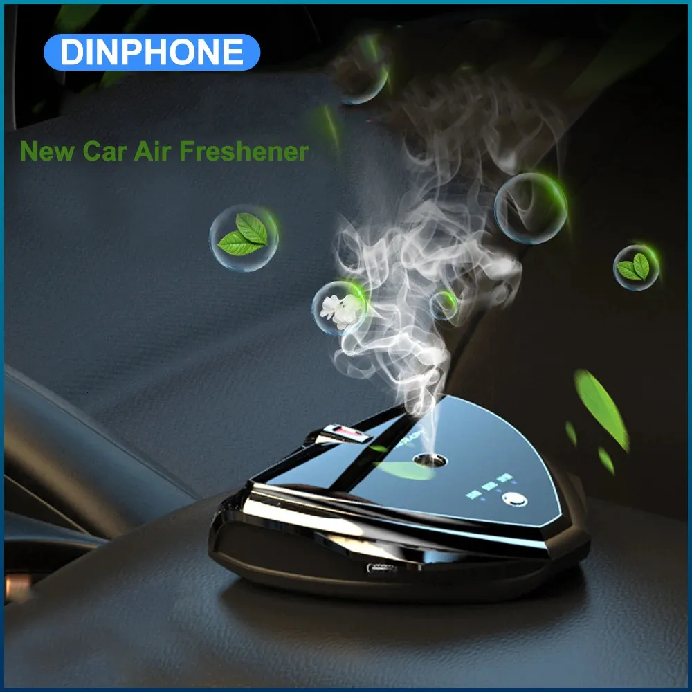 DINPHONE Car Air Freshener Smart Adjust Aroma Perfume Essential Oils Diffuser Fragrance For Auto Interior Accessories 240307