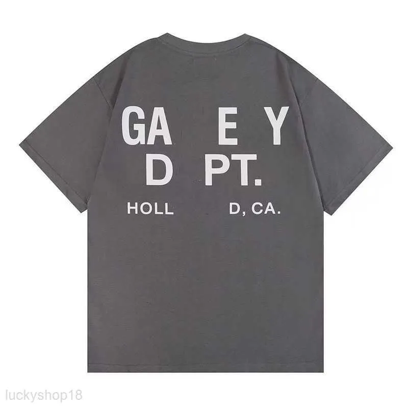 Herren T-Shirts Designer Galleryes Depts Shirt Alphabet Print Trendy Trend Basic Casual Fashion Loose Short T-Shirt Halbarm T-Shirts 24juh 4i57