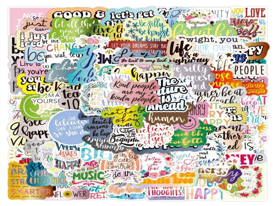 100pcllot Inspirujące naklejki na graffiti na deskorolkę laptopa notebook bagażowy butelka do butelek samochodowych Dekale dzieci Prezenty 8494146