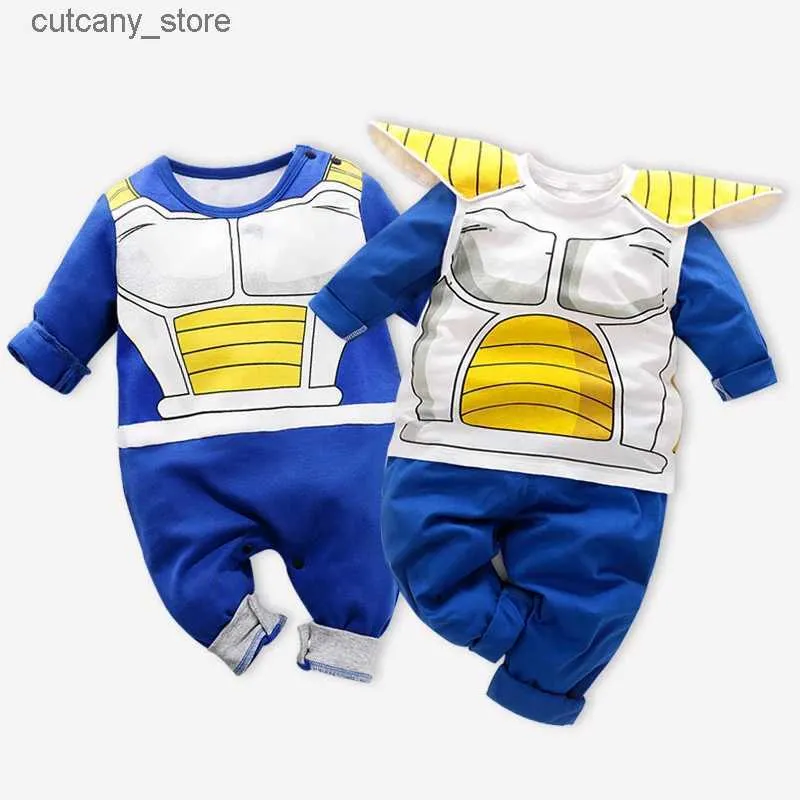 Overalls Dragon DBZ Anime Baby Boy Kleidung Halloween Cosplay Kostüm Overall Kleinkinder Strampler Rampers Baumwolle Neugeborenen Geboren Body L240307