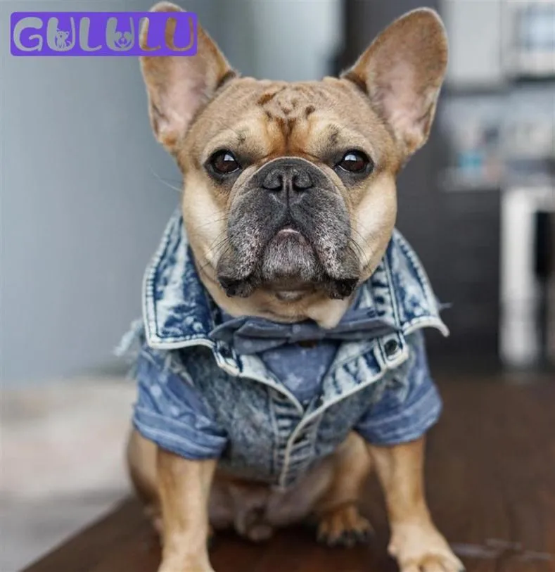 Köpek Giyim Pet Giysileri Denim Ceket Jean Nefes Alabilir Köpek Giyim Kıyafetleri Küçük Büyük S Chihuahua Fransız Bulldog 2209097352276