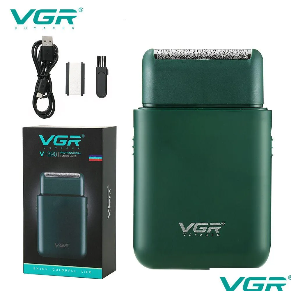 Rasoirs électriques VGR Rasoir de voiture Portable Mâle Mini Push Blanc Rasage alternatif V-390 230324 Drop Delivery Dhnze