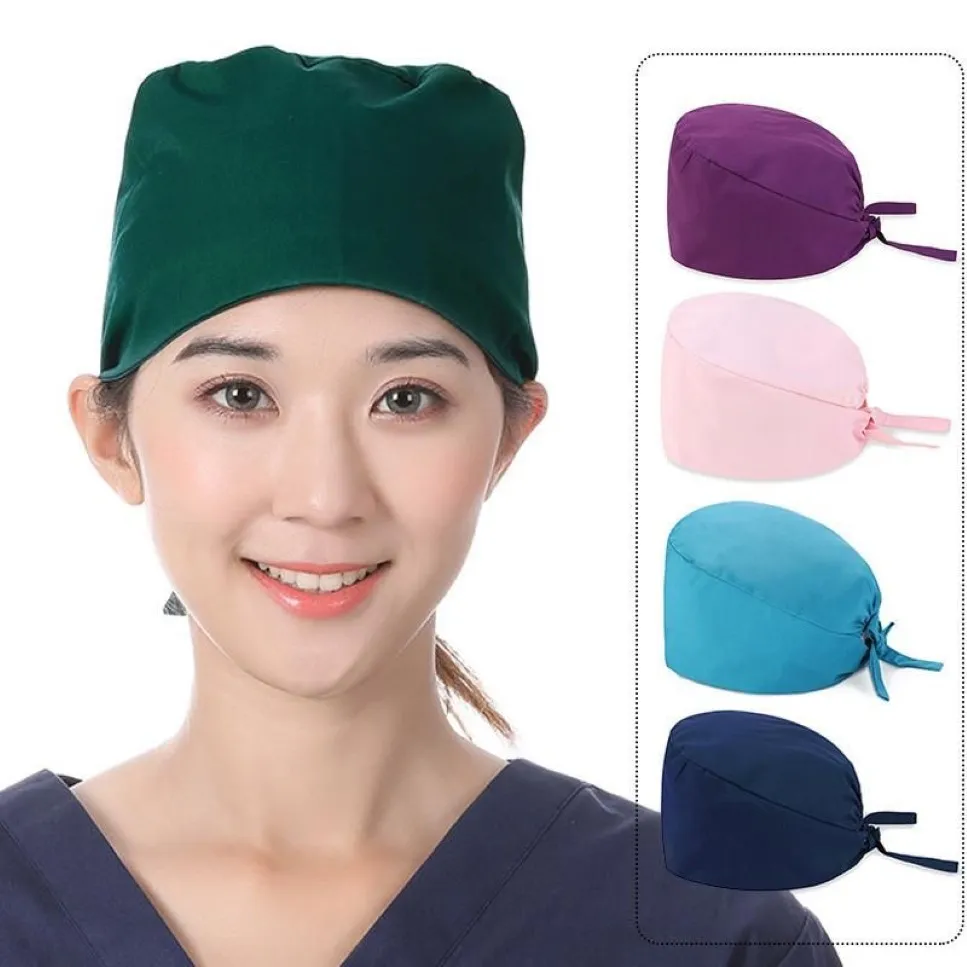 Berretti Scrub Cappello Floreale Bouffant Stampa Sanitaria Berretto da dentista Cotone Donna Uomo Antipolvere Veterinario Cuoco Cappelli da lavoro Bonnet327n