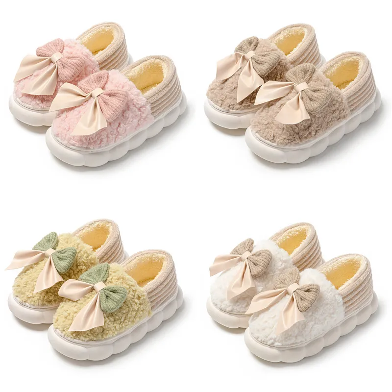 GAI LAYUE Cotton slippers women winter stay at home with thick soles anti slip and warm plush slippers 371362