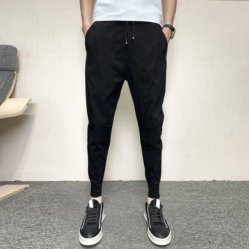 Pantaloni primavera coreana Summer Nuovi pantaloni casual solidi per uomo abbigliamento 2023 semplice tutto match slim fit da design giunti jogger pantaloni 36 36