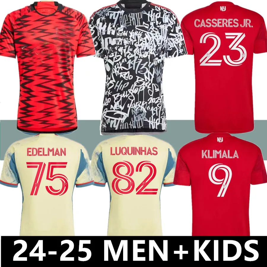 Red Soccer Jerseys For Kids MLS Football Team Logo Design 24/25 By