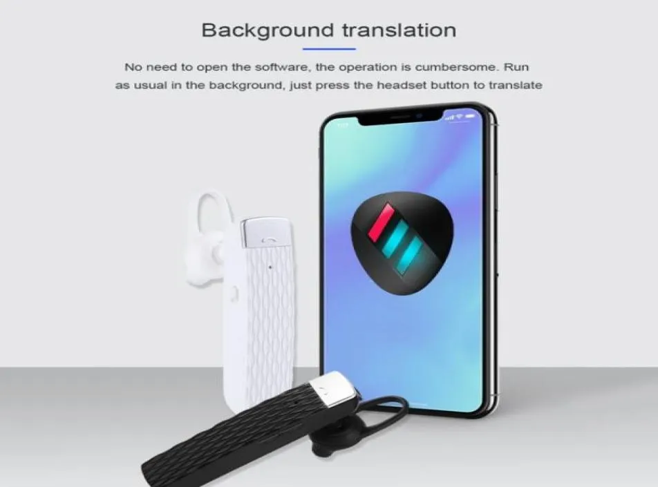 Wireless Translator Earphones 20 Multilanguage Voice Intelligent Instant Translation Headset Bluetooth8986905