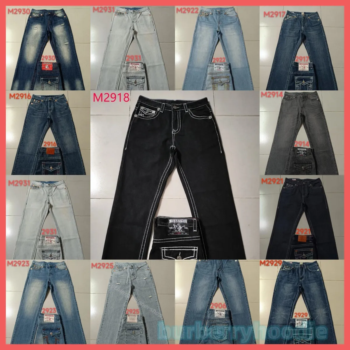 Mens Jeans Homem Calças Designer Preto Skinny Adesivos Light Wash Rasgado Motocicleta Rock Revival Corredores Verdadeiros Religiões Homens 235