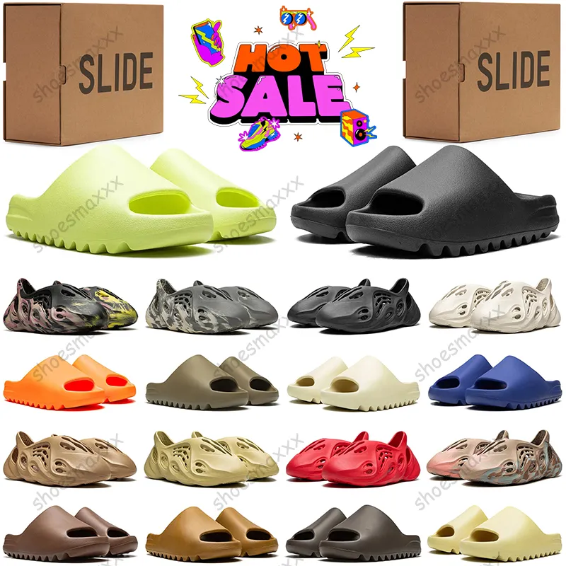 With Box Slippers Men Woman slider Foam Runners Onyx Vermillion Mineral Blue Pure Sandals Slide Slipper Ochre Bone Resin Clog Desert Ararat runr slides shoe