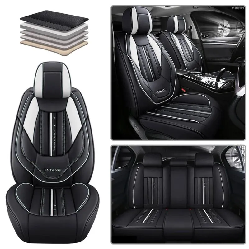 Assento de carro cobre assentos capa para todos os modelos de couro protetor surround completo 5 acessórios interiores atacado