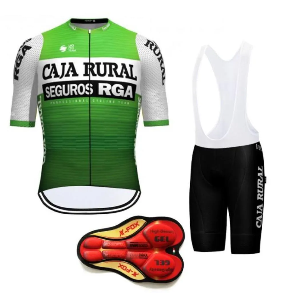 İspanya Caja Kırsal 2020 Bisiklet Jersey Bisiklet Şortları Takım MTB Ropa Yaz Hızlı DDRY PRO Bisiklet Gömlekleri Maillot Culotte Wear5351918