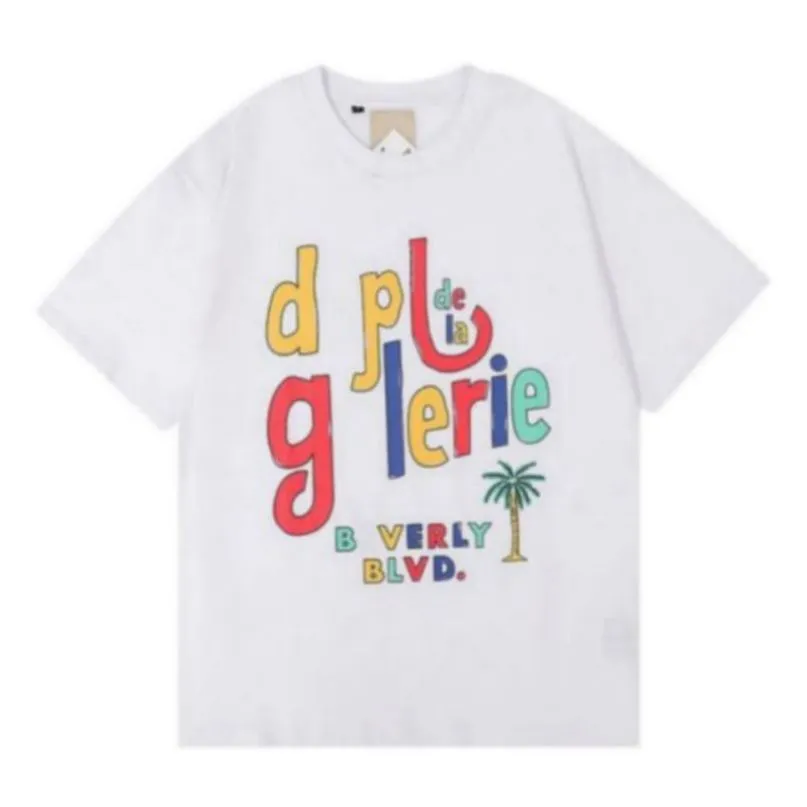 Gallary Dept Shirt New High Street Fashion Märke Retro Colorful Print Loose Par Short Sleeve GalleryDept T-shirt för män Womenshalf ärmar Tshirts FSYD