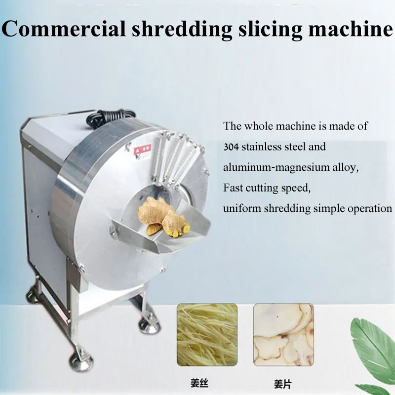 Slicing Shredding Machine Commercial Multi-functional Ginger Potato Radish Eggplant Vegetable Cutting Machine Centrifugal Type