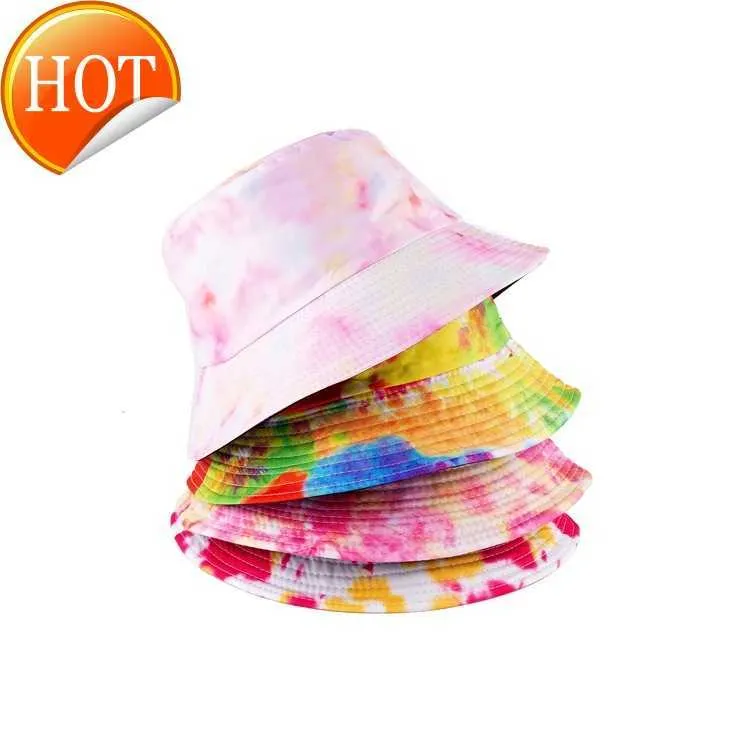 Casquettes de baseball Chapeau de pêcheur teint par cravate pour hommes et femmes au printemps et en été Double port d'un pare-soleil extérieur à la mode décontracté