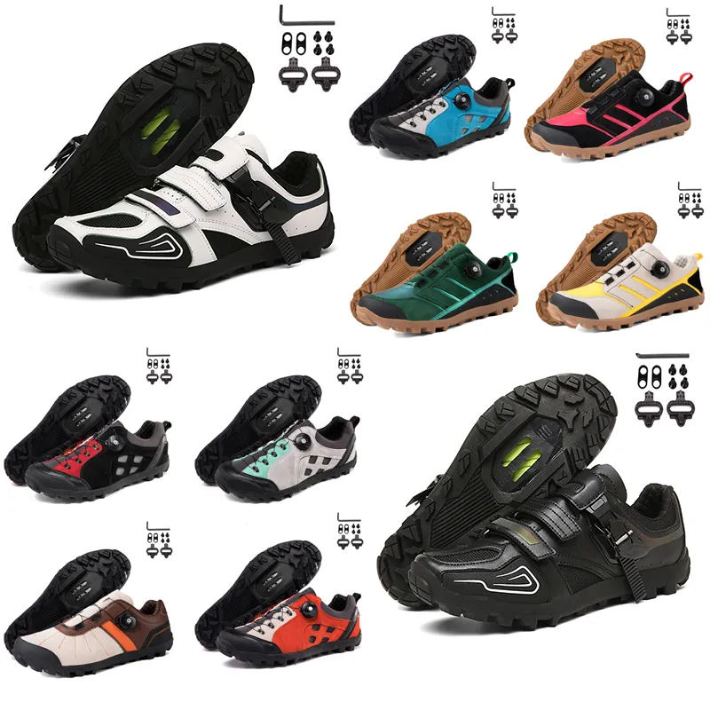 Men Speed Road Flat Bike Sneakers Carbon Cycling Shoecs MTB Cleadatss Wosmen Mountain Bicycle Shoes SPD Pedalen Racing Fietw 96