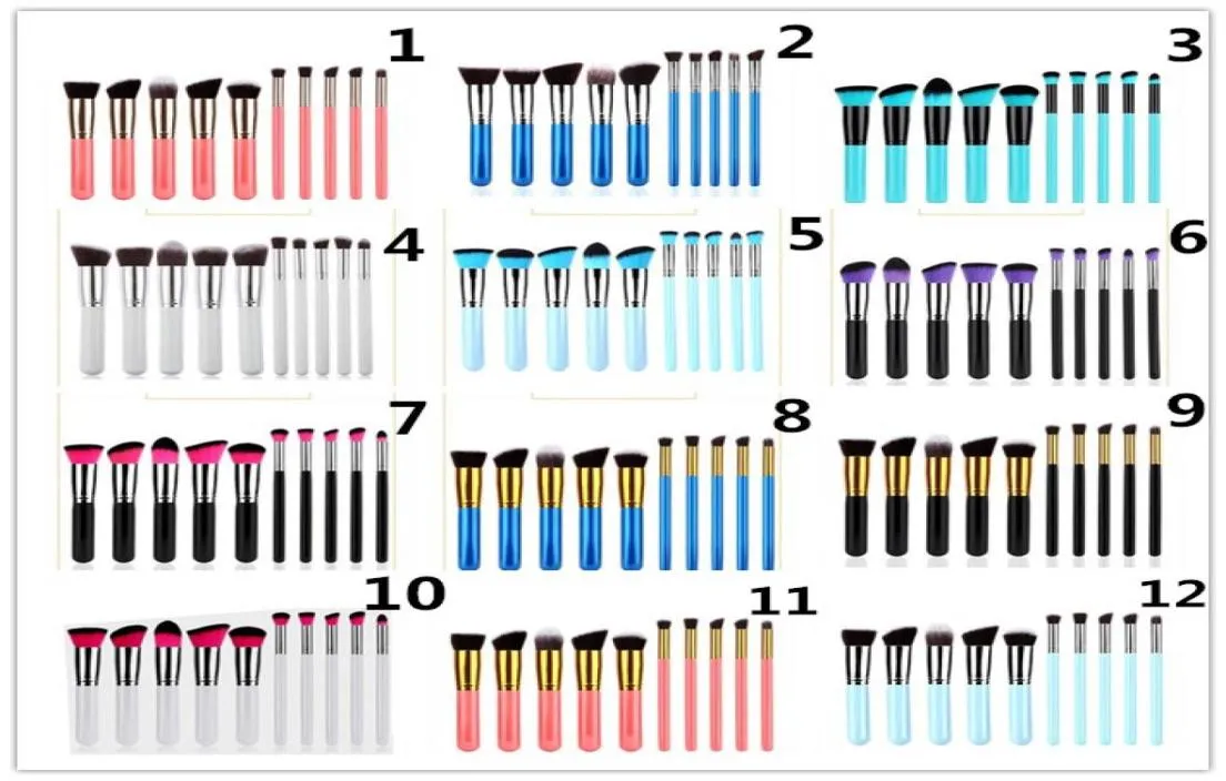 10PCS Kabuki Makeup Brushesセット22Style Tools Cosmetic Facial Makeup Brush Tools with Nylon Hair Quality3035743