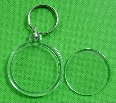 DIY Acrylic Blank Photo Keychains Shaped Clear Key Chains Insert Photo Plastic Keyrings Photo Frame 