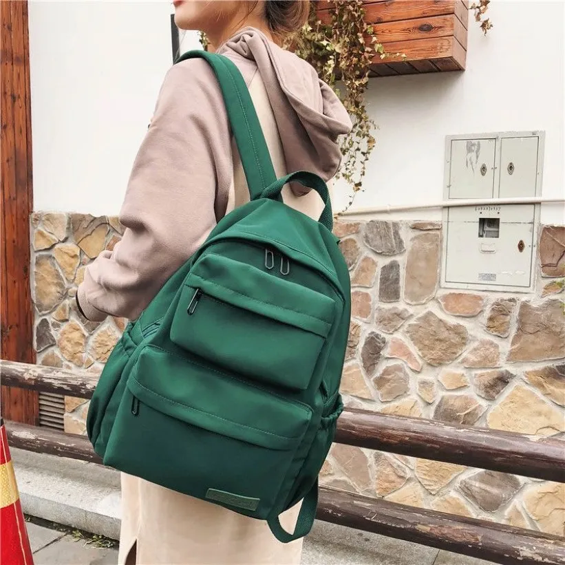 Wasserdichter Nylon-Rucksack für Frauen, mehrere Taschen, Reiserucksäcke, weibliche Schultasche für Mädchen im Teenageralter, Buch Mochilas225t