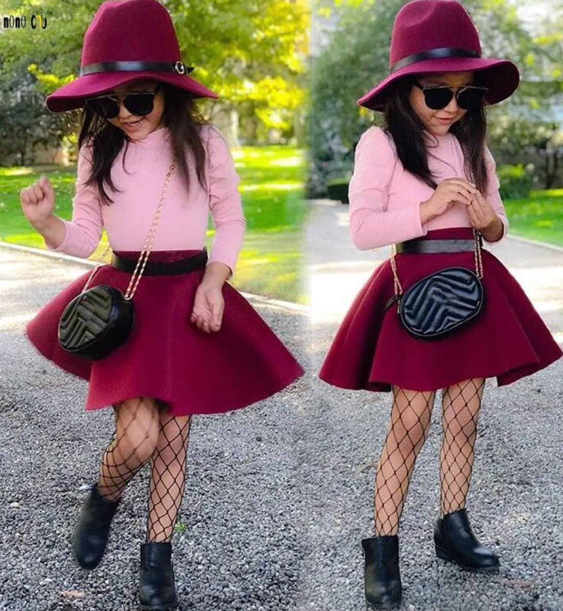 2 Pcs Kids Clothing Sets Girls Long Sleeve Tops Skirt Solid Cute Princess Fall Child Girl Clothes Outfit 3 4 5 6 7 8 Years J19058136473