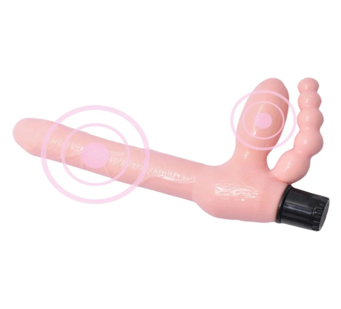 YEMA Siliconen Realistische Dubbele Dildo Vibrator Vagina Anale G-spot Strapon Erotische Volwassen Speeltjes voor Vrouw Lesbisch Paar sex Shop Y5037413