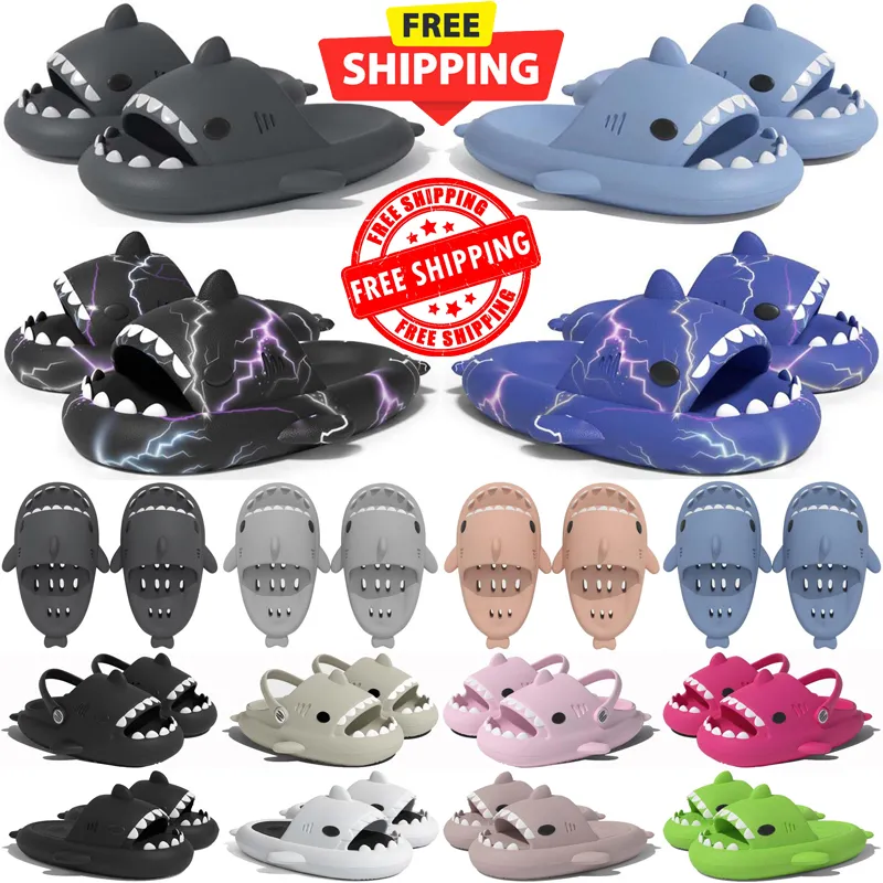 Free Shipping Designer shark slides sandal slipper sliders for men women sandals slide pantoufle mules mens womens slippers trainers flip flops sandles