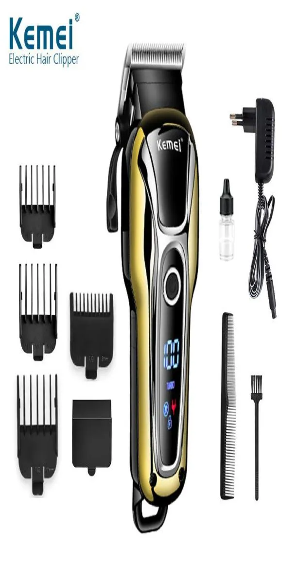 110-240 В Мужская электрическая машинка для стрижки волос, бритва, триммер для бороды, станок для бритья, стрижка maquina de cortar cabelo LCD338276536